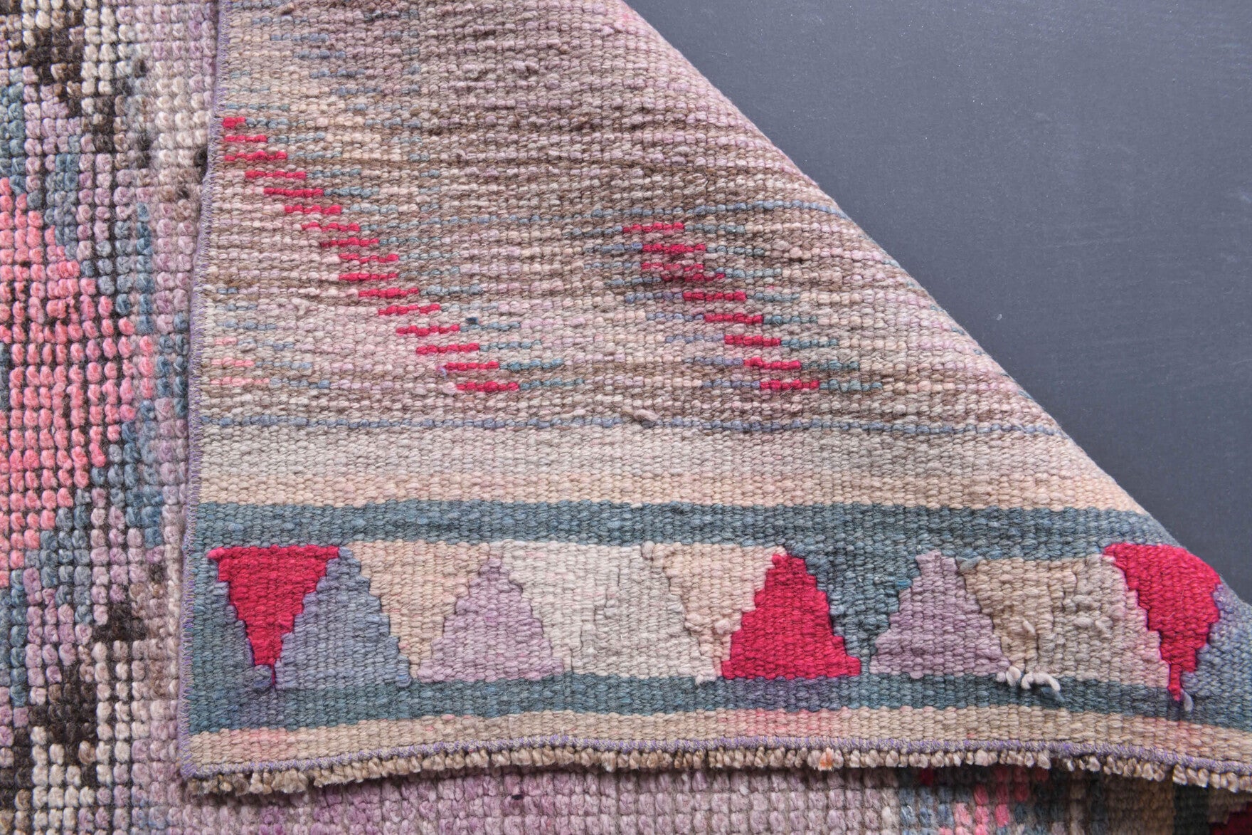 Handmade wool runner from Anatolia, Turkey – 3x13 Wool Vintage Anatolian Runner Rug 2'7" x 12'6"