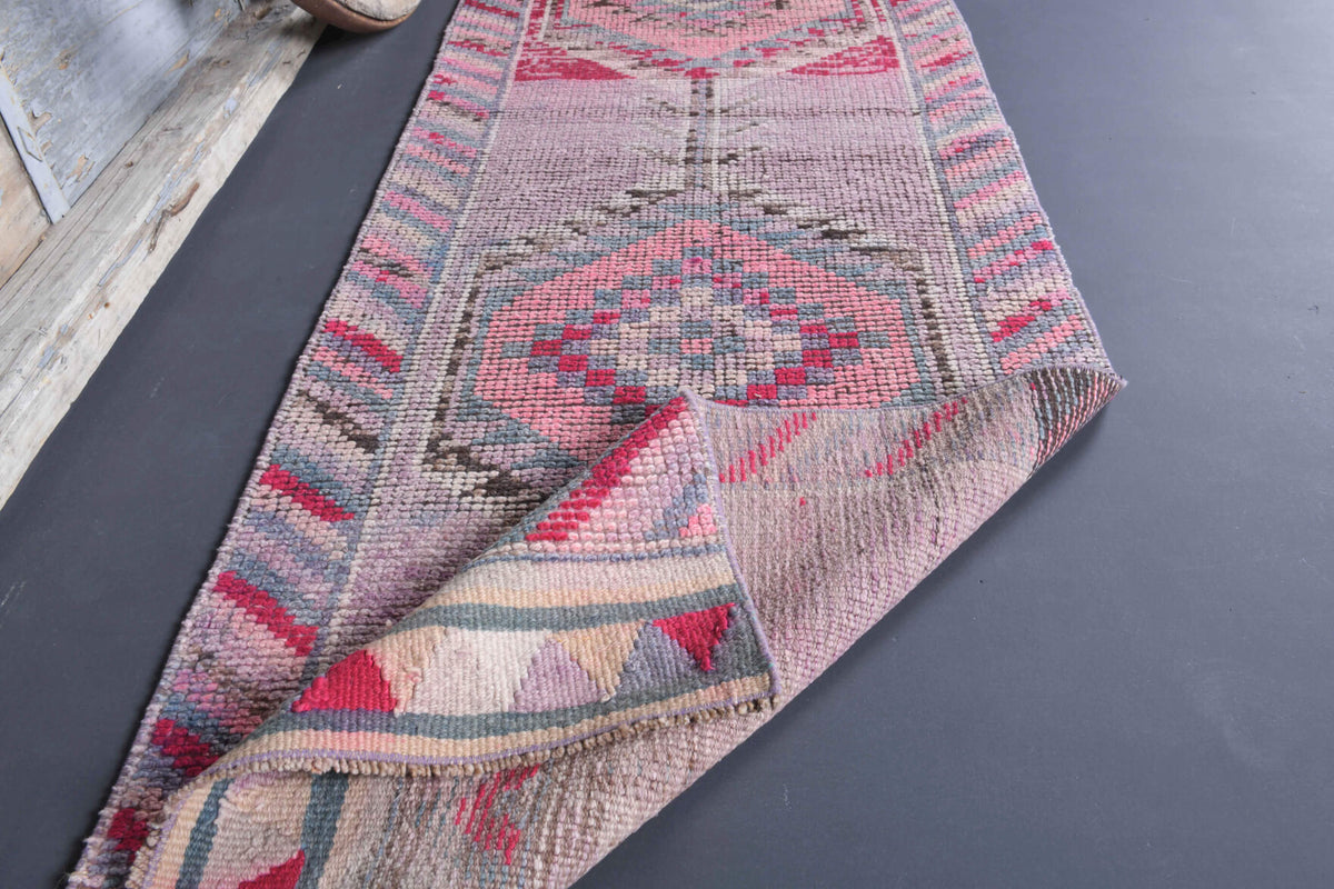 3x13 Wool Vintage Anatolian Runner Rug