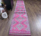 Vintage Hand-Knotted Runner Rug