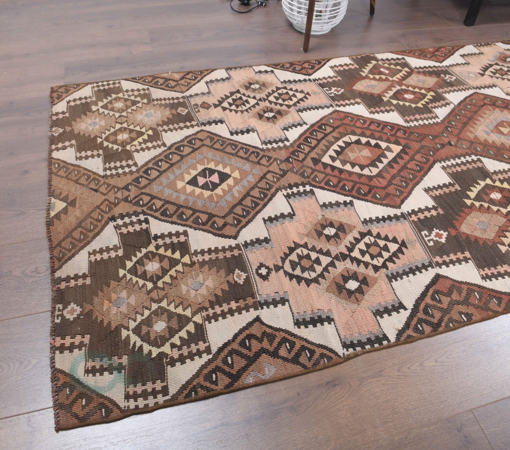 One-of-a-kind 1970s Anatolian vintage runner rug in wool, 3'5" x 13'11"