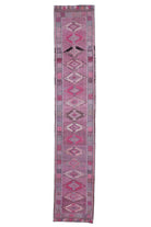 Vintage Long Herki Anatolian Runner Rug