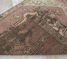 3x4 Vintage Handmade Oushak Small Brown Rug