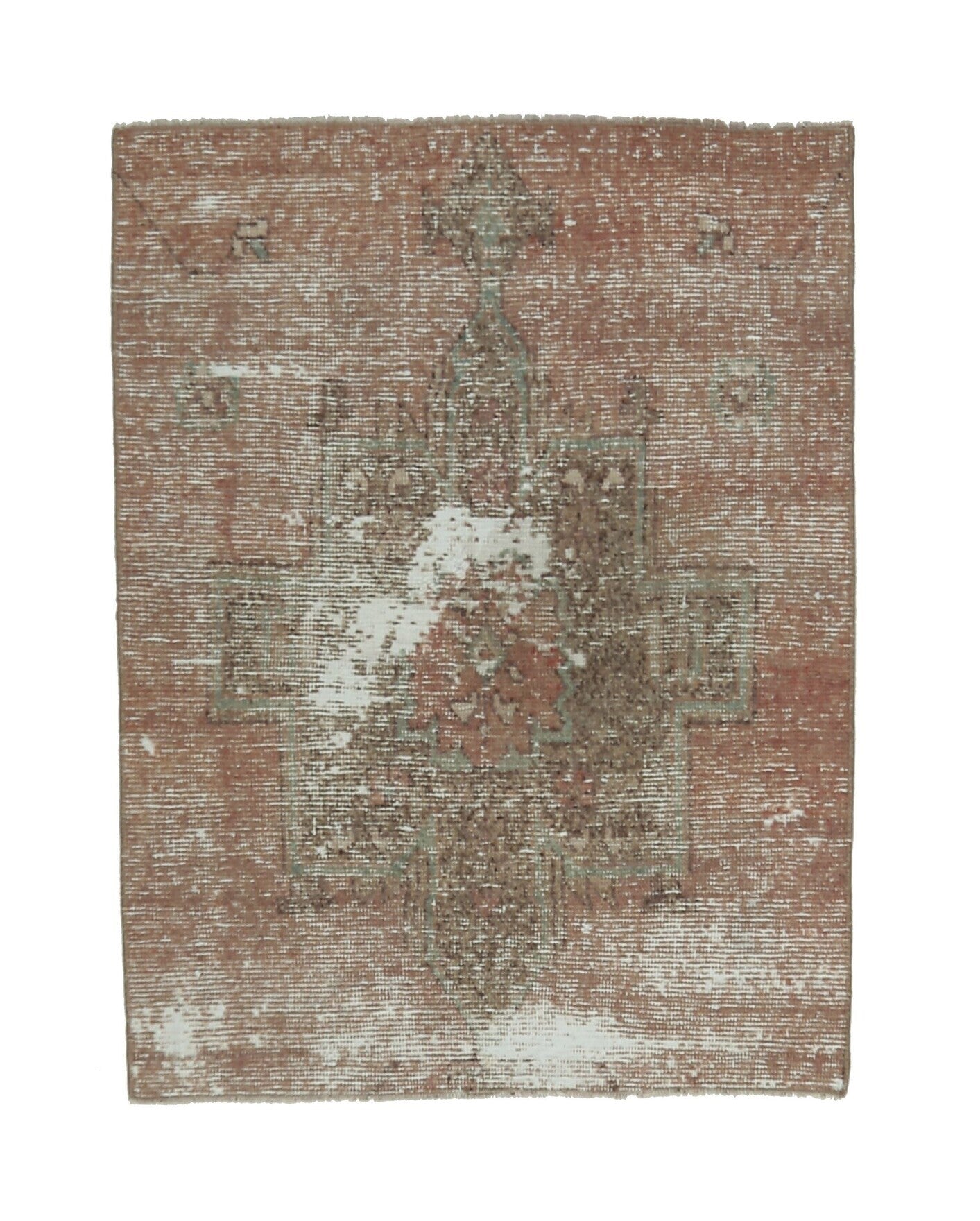 Vintage Orange Oushak Small Rug