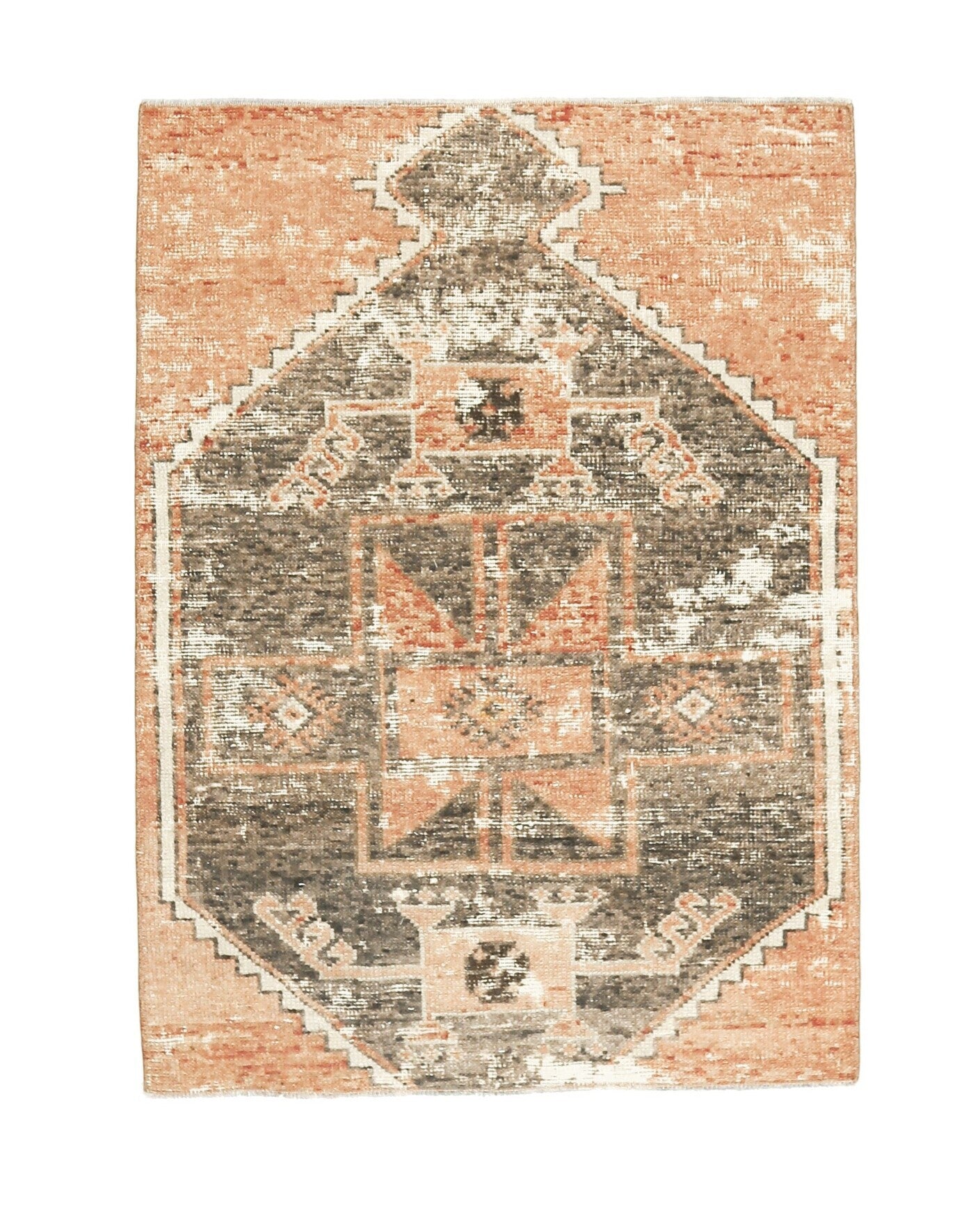 Vintage Oushak Orange Small Rug
