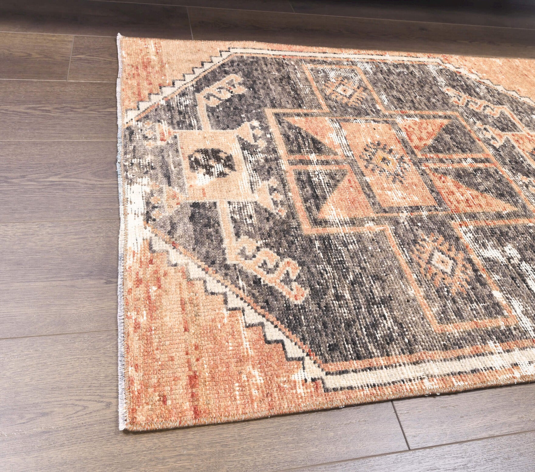 Vintage Oushak Orange Small Rug