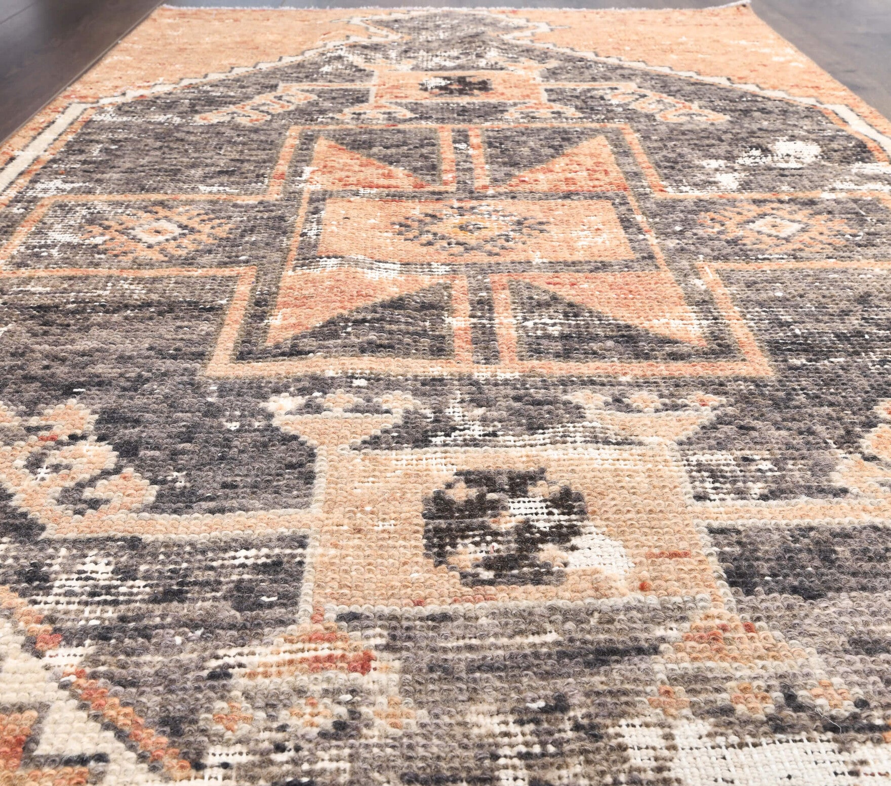 Vintage Oushak Orange Small Rug