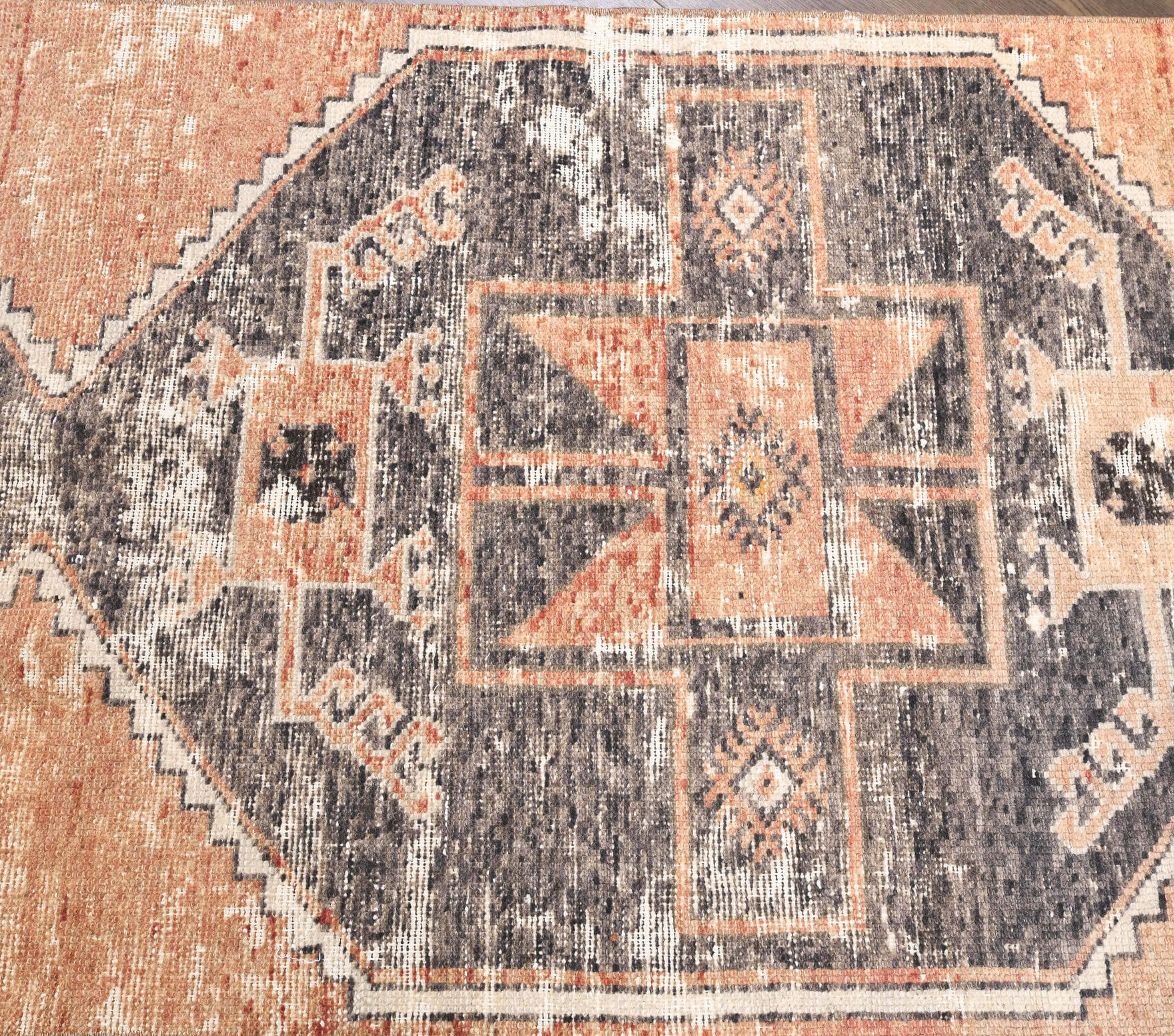Vintage Oushak Orange Small Rug