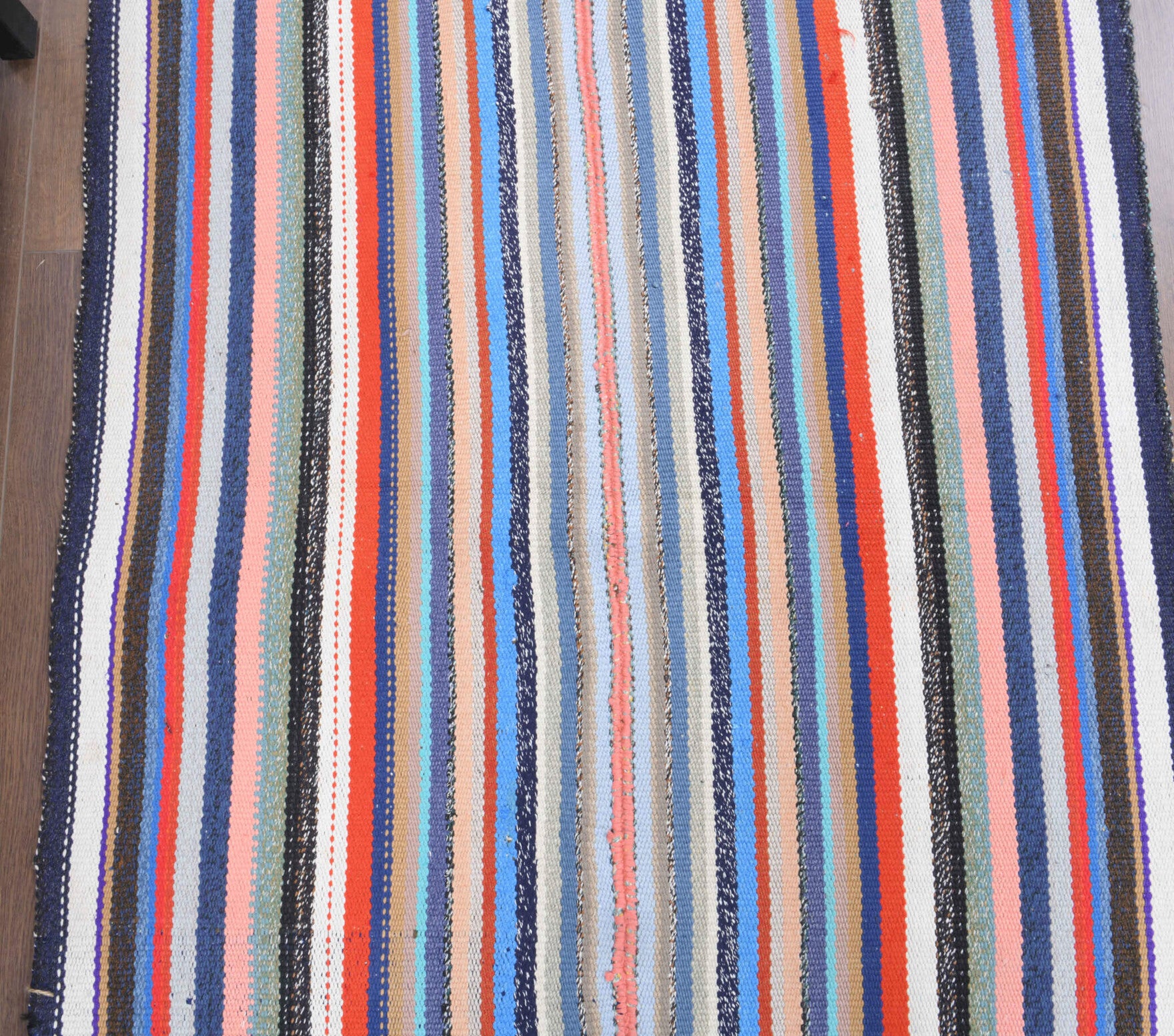 One-of-a-kind 1970s Anatolian vintage kilim rug in wool, 2'9" x 3'8"