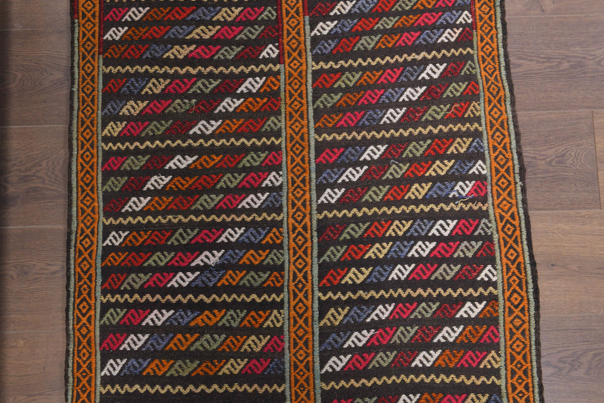 One-of-a-kind 1970s Anatolian vintage kilim rug in wool, 2'9" x 4'3"
