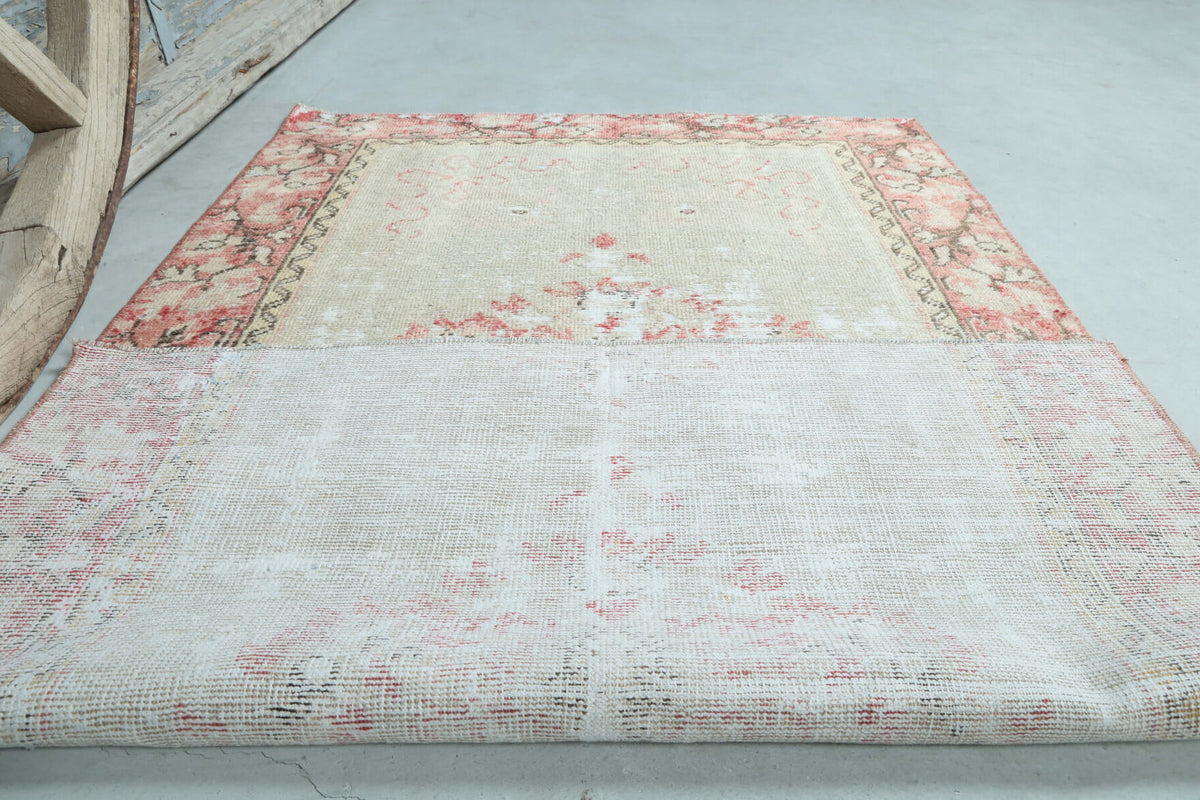 3x5 Vintage Handmade Small Brown Hereke Area Rug