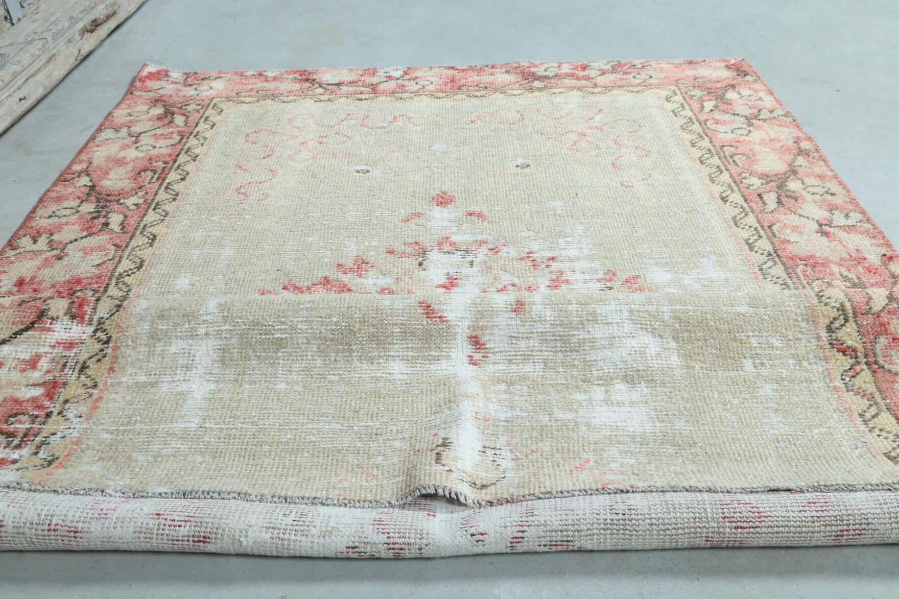 3x5 Vintage Handmade Small Brown Hereke Area Rug