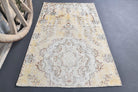 Vintage Oushak Yellow Small Rug