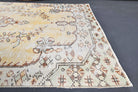 Vintage Oushak Yellow Small Rug