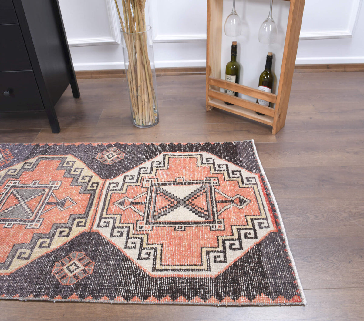 3x6 Handmade Vintage Anatolian Accent Rug