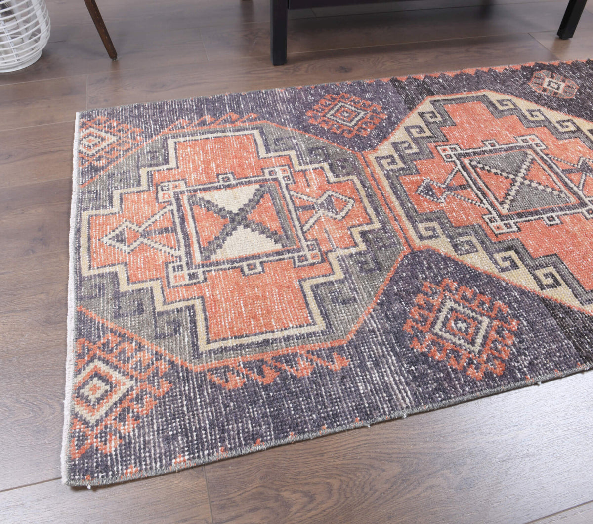 3x6 Handmade Vintage Anatolian Accent Rug