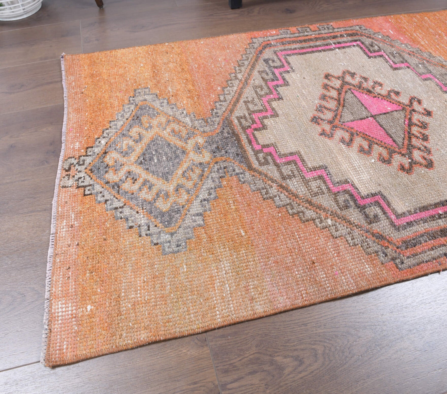 One-of-a-kind 1970s Anatolian vintage area rug in wool, 2'7" x 6'2"