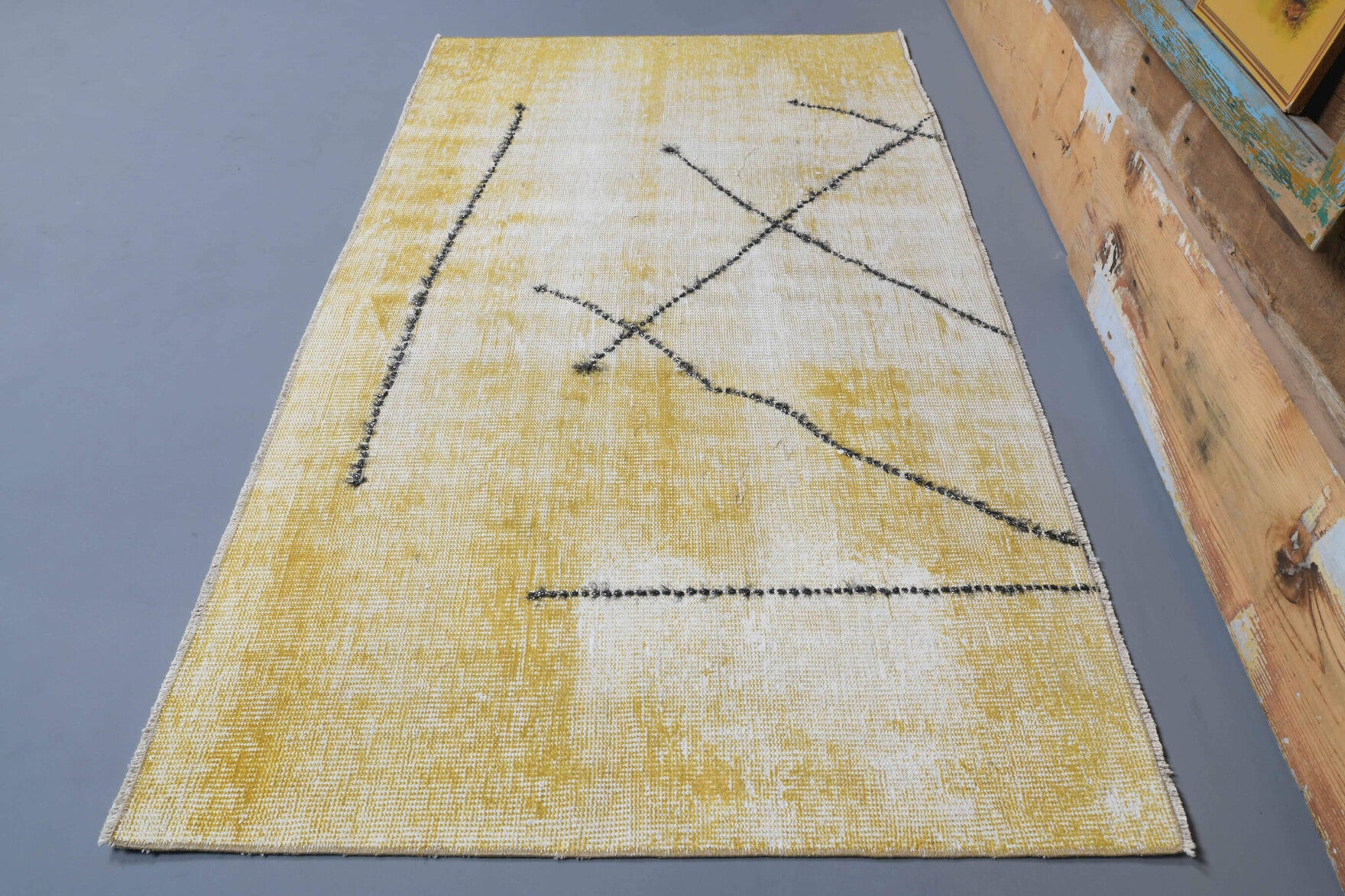 Turkish Vintage Oushak Runner Rug