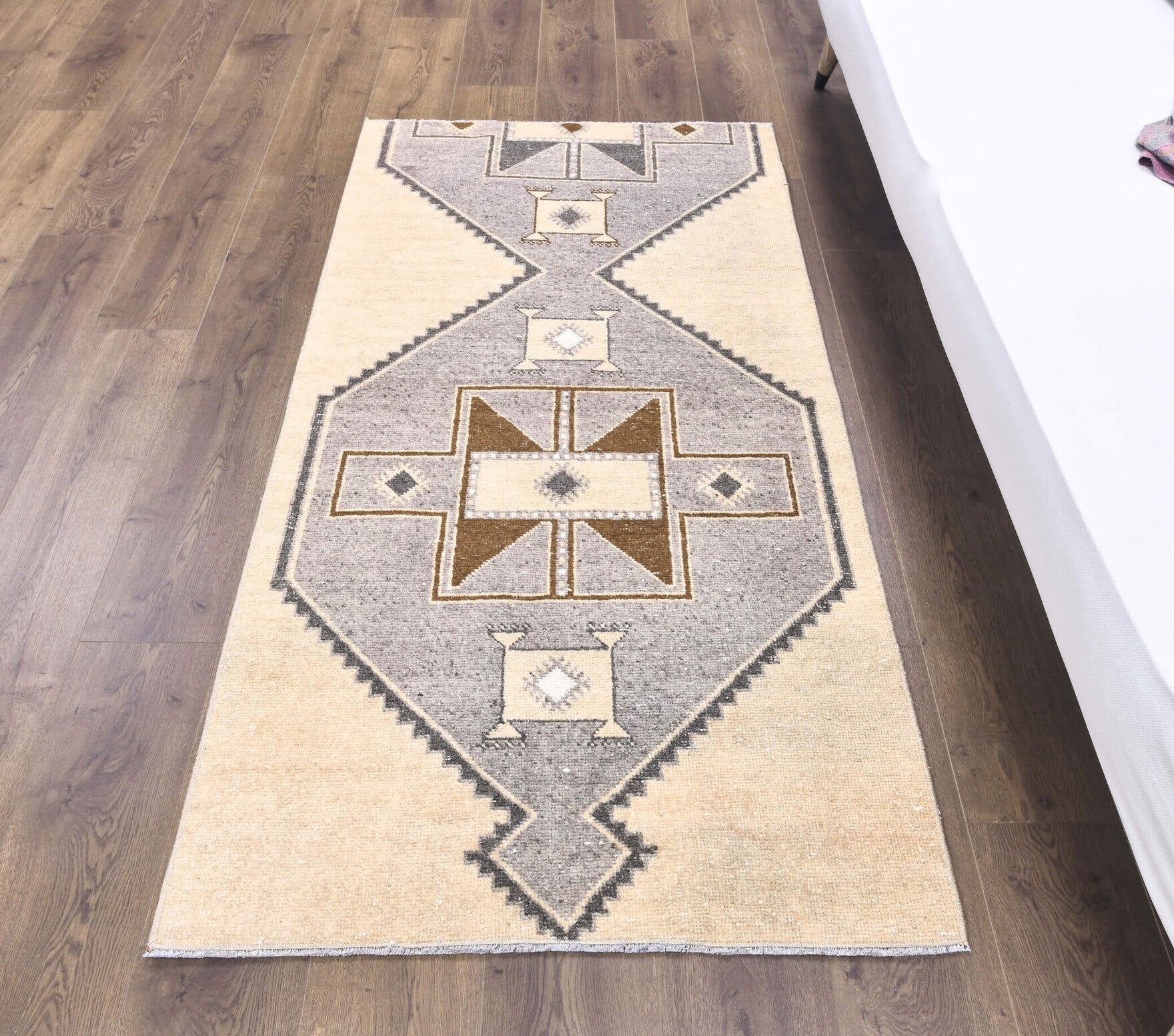 Vintage Oushak Orange Runner Rug
