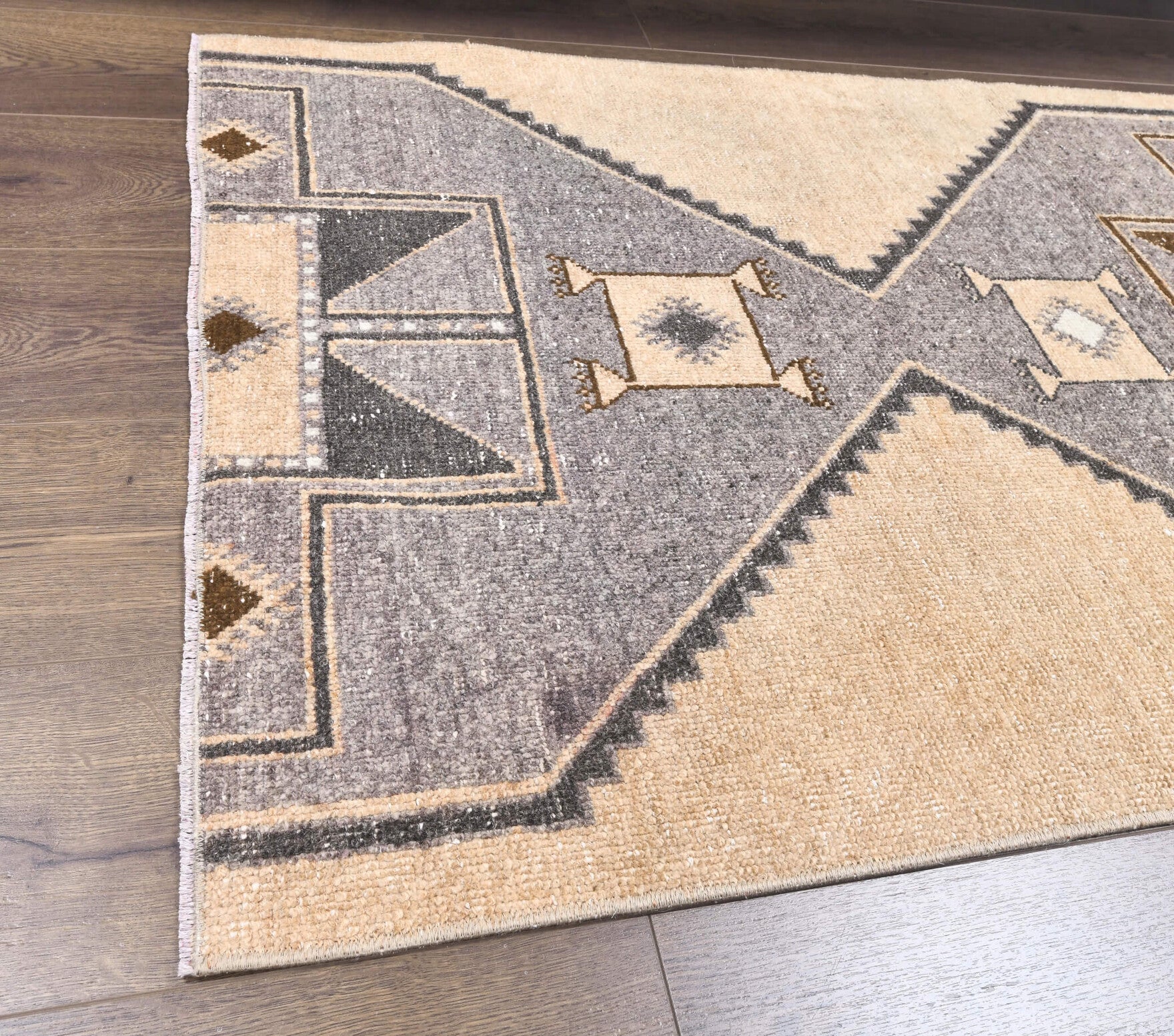 Vintage Oushak Orange Runner Rug