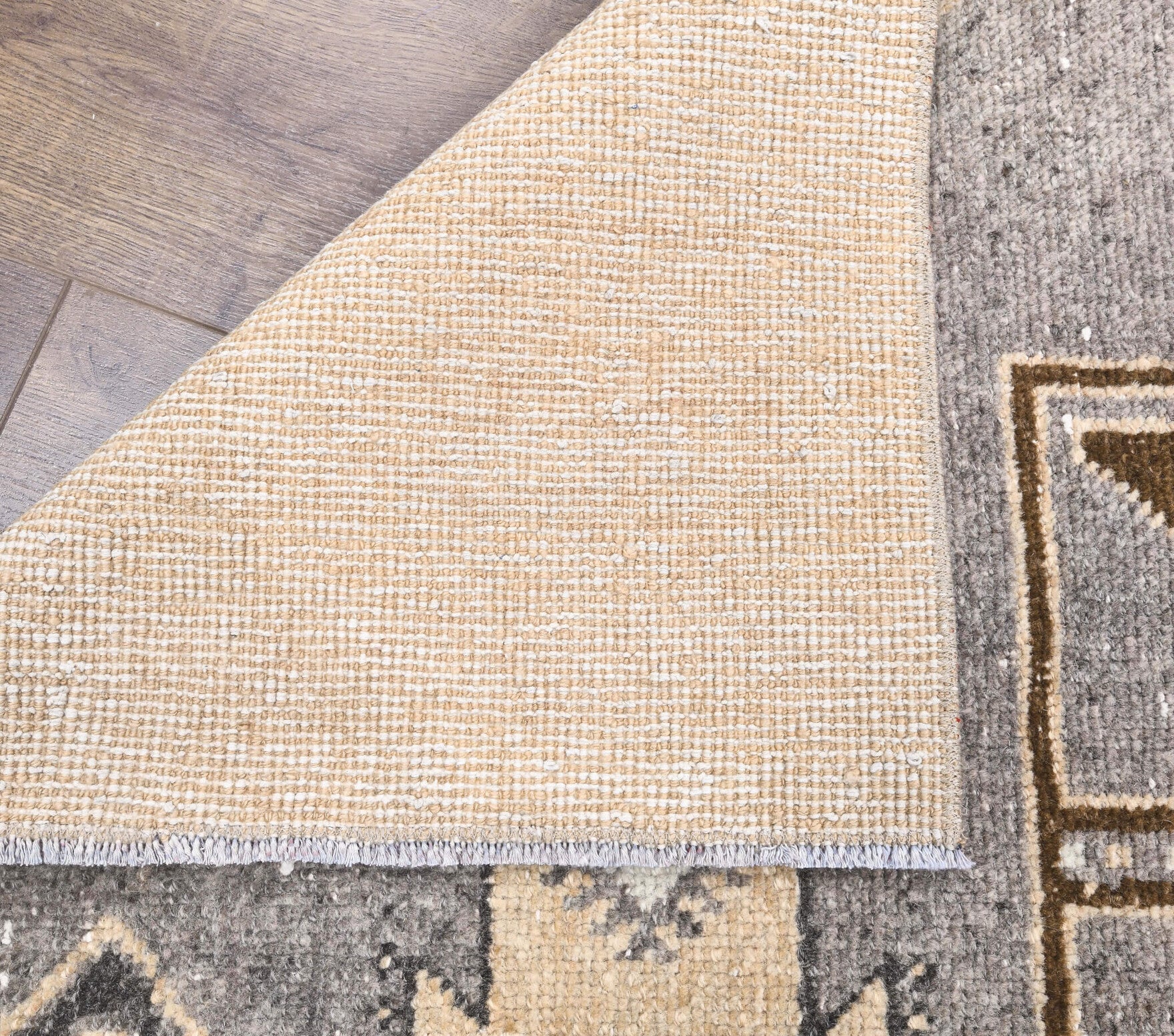Vintage Oushak Orange Runner Rug