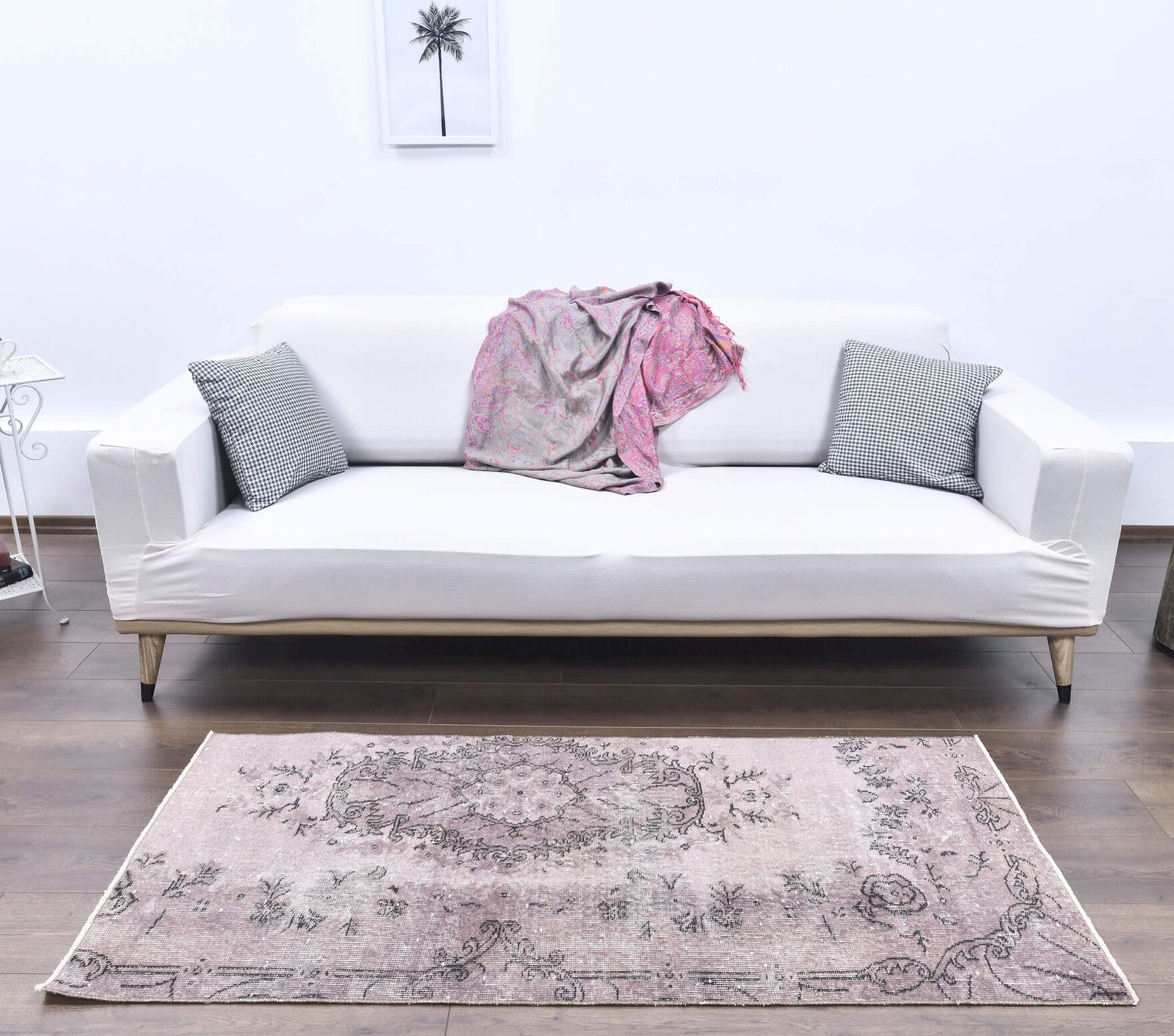 Vintage Purple Small Oushak Rug