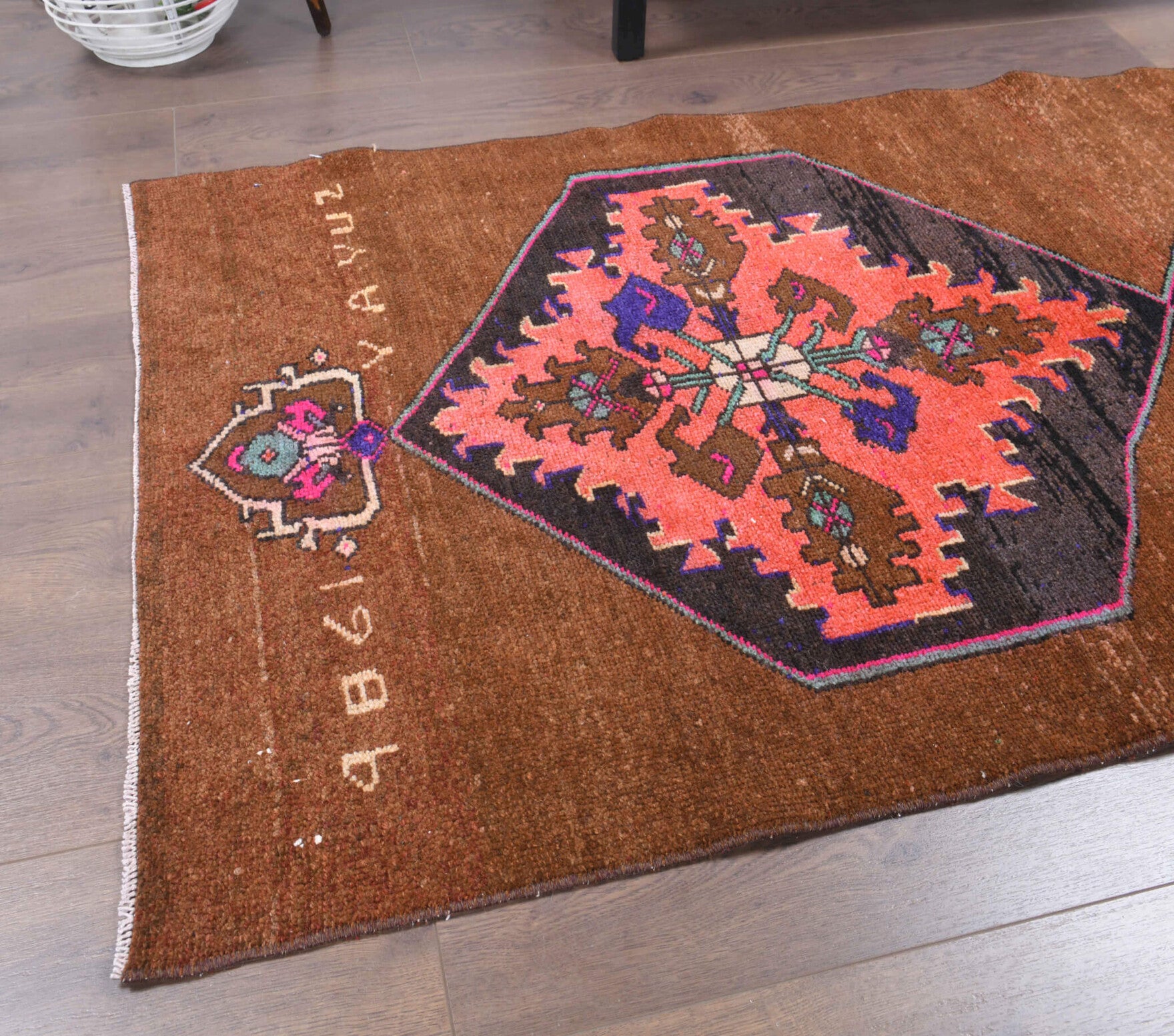 One-of-a-kind 1970s Anatolian vintage runner rug in wool, 2'11" x 6'4"