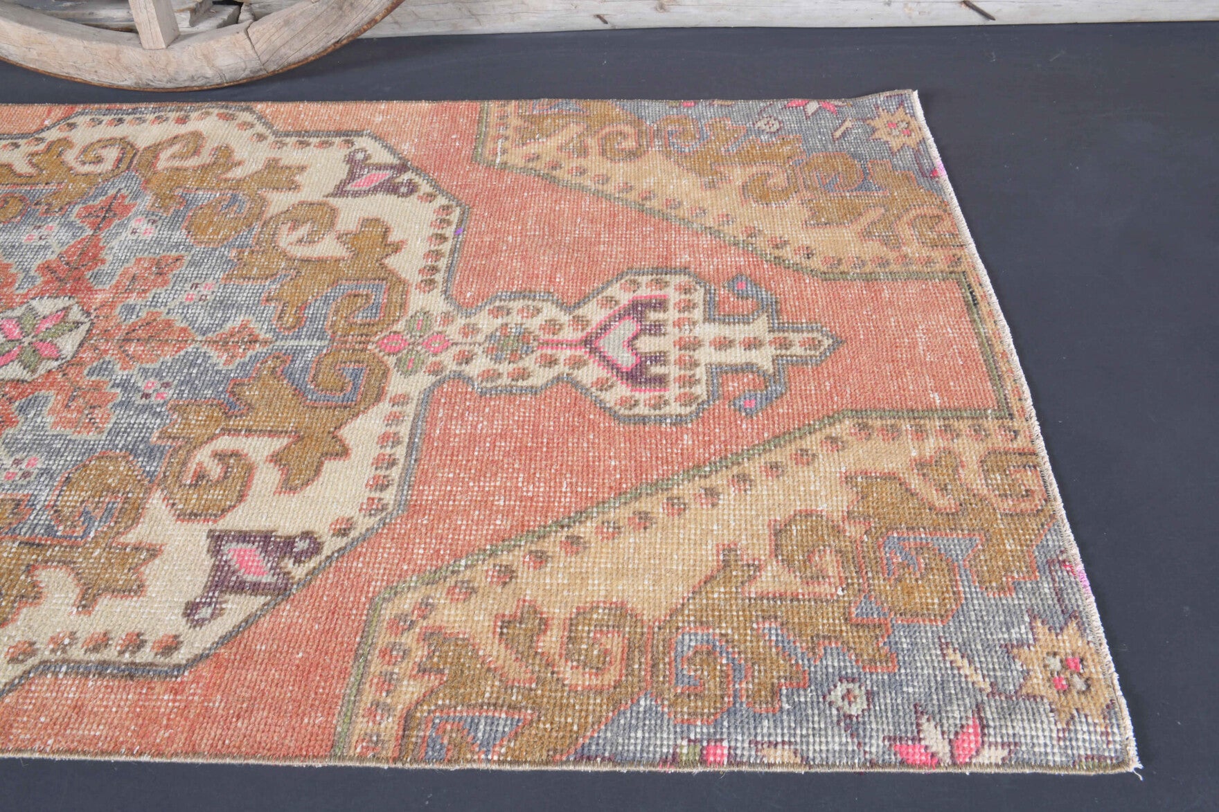 One-of-a-kind 1970s Anatolian vintage area rug in wool, 3'3" x 6'11"
