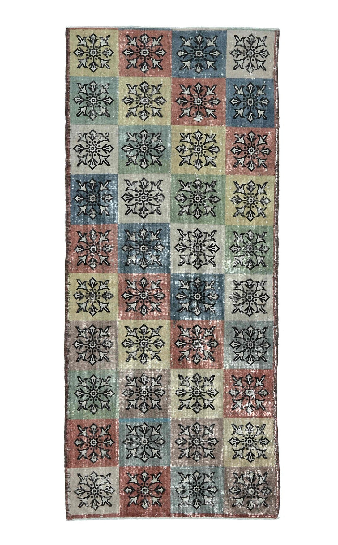 Retro Vintage Anatolian Runner Rug