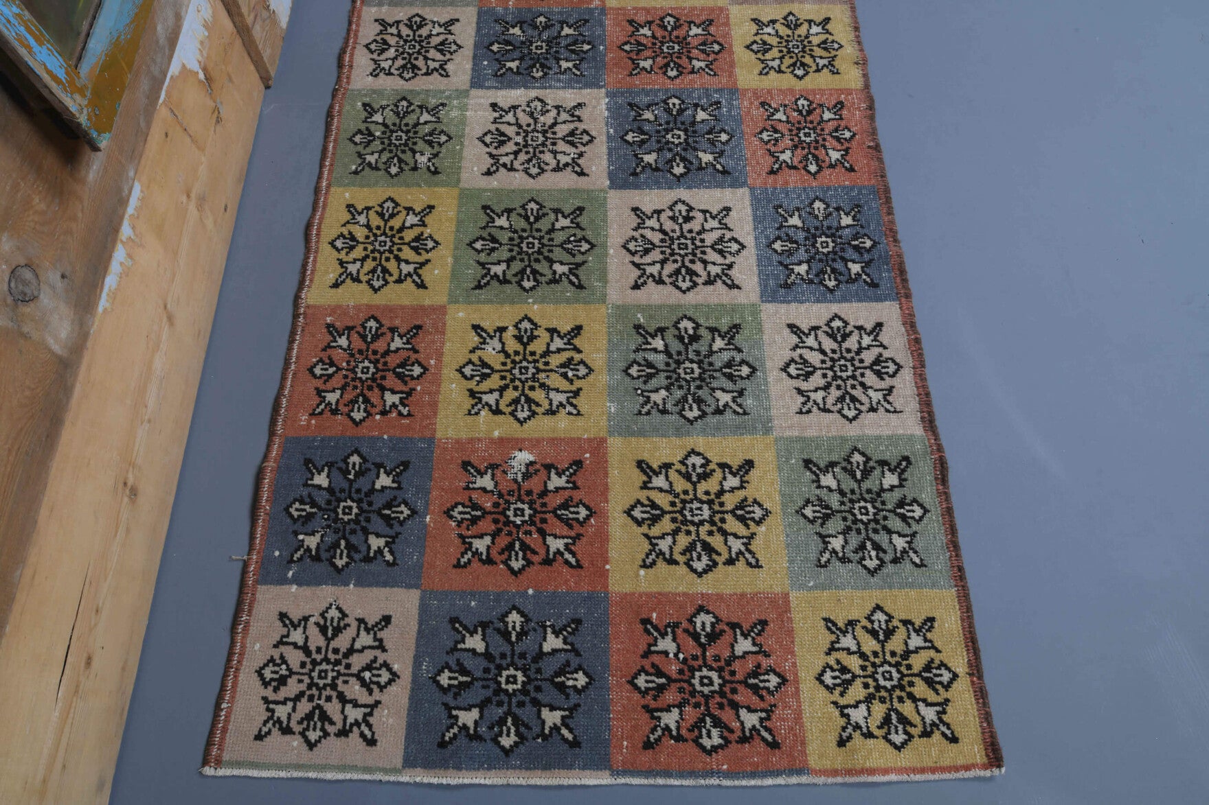 Retro Vintage Anatolian Runner Rug