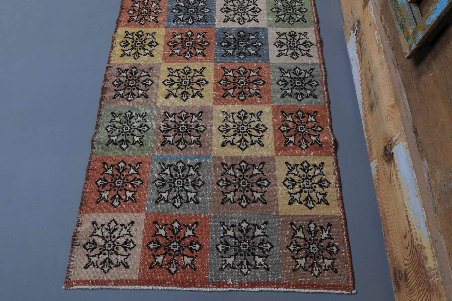 Retro Vintage Anatolian Runner Rug