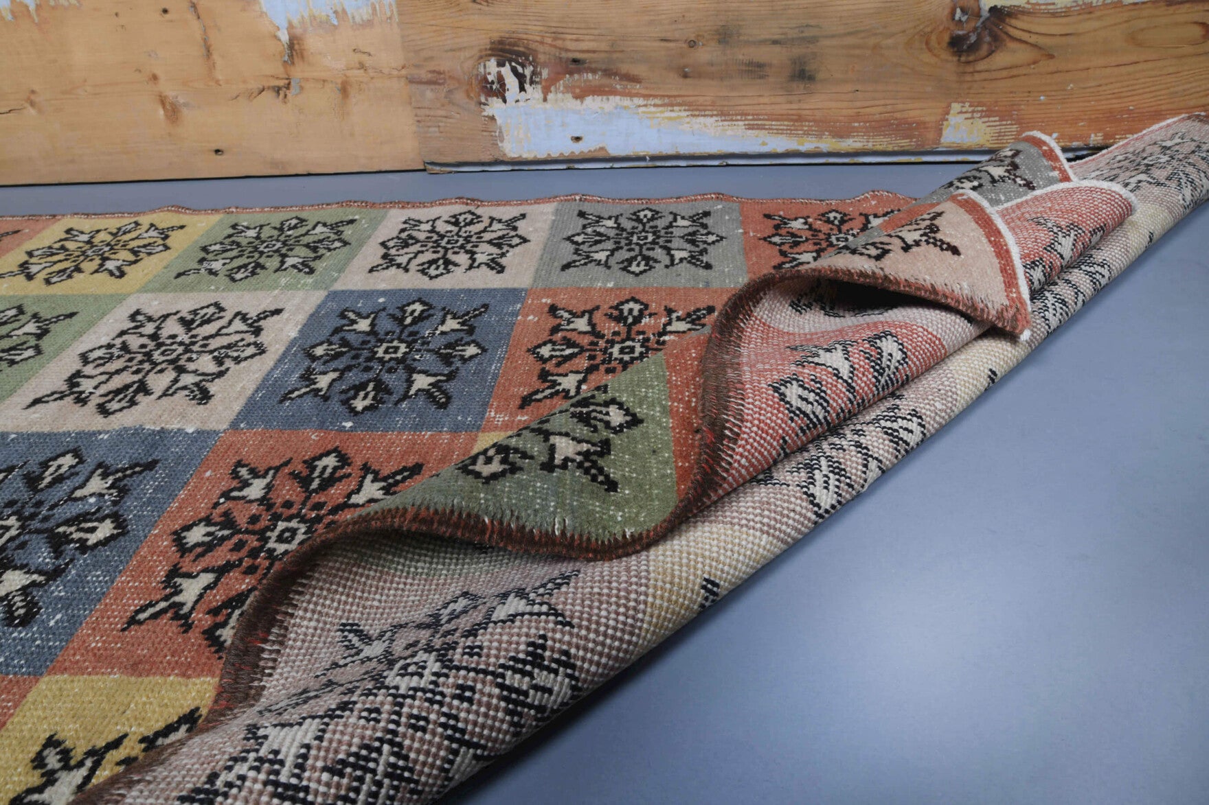 Retro Vintage Anatolian Runner Rug