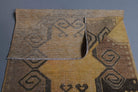 Ocyrhoe runner: 1970s handmade Anatolian runner with geometric motifs and cotton backing