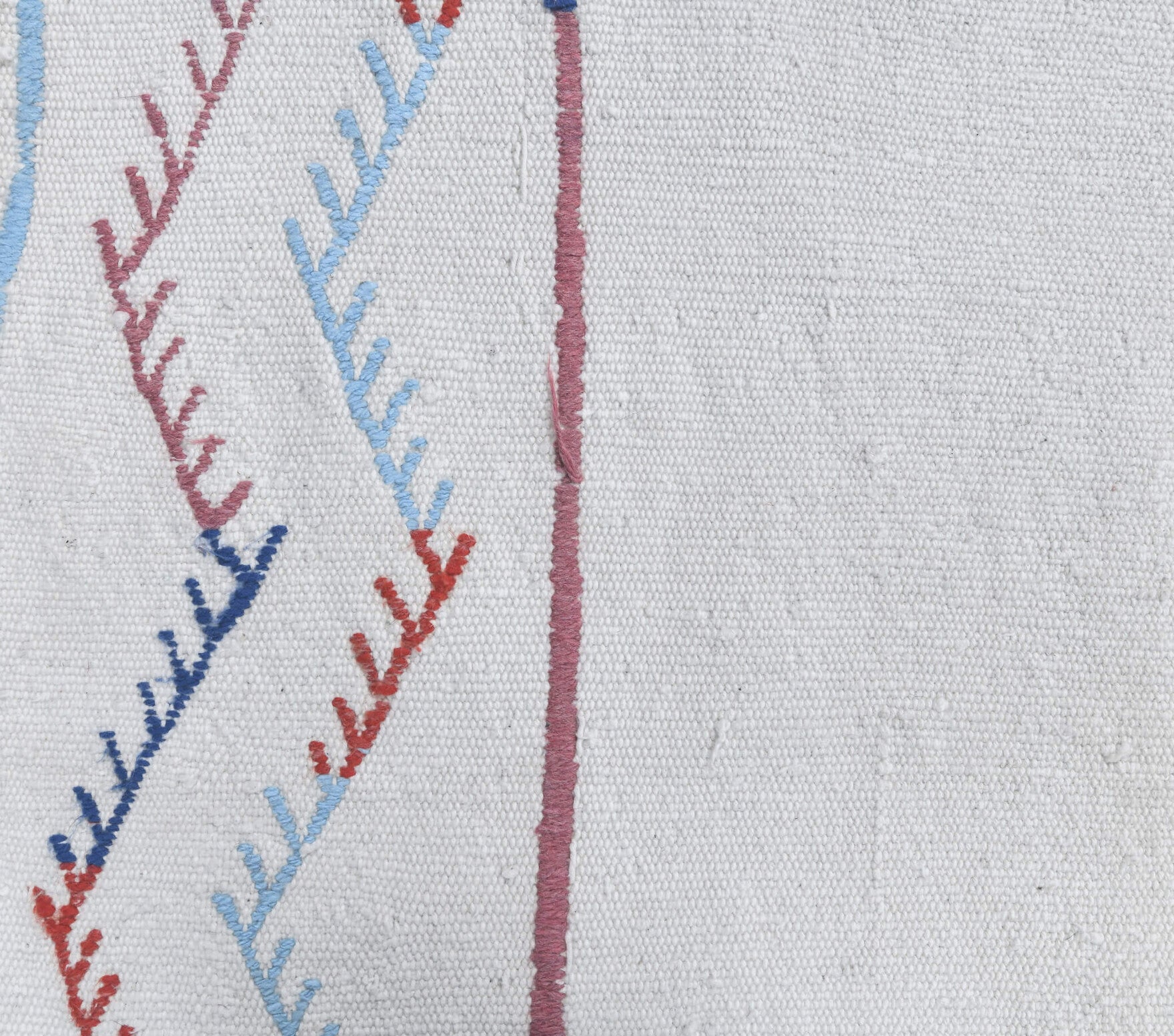 Vintage White Kilim Runner Rug