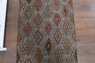 3x7 Geometric Vintage Kilim Runner Rug
