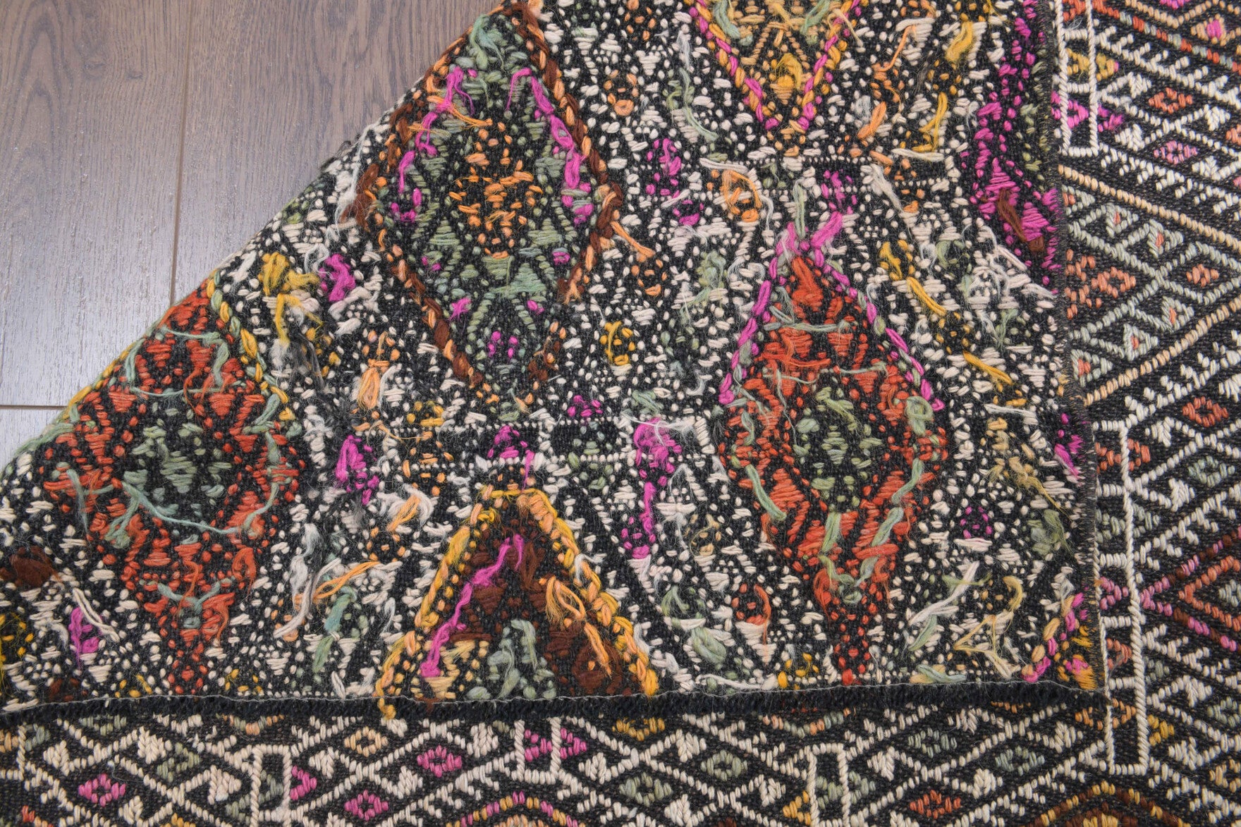 91x224 cm vintage kilim Anatolian runner rug – Zerara, flatweave, wool