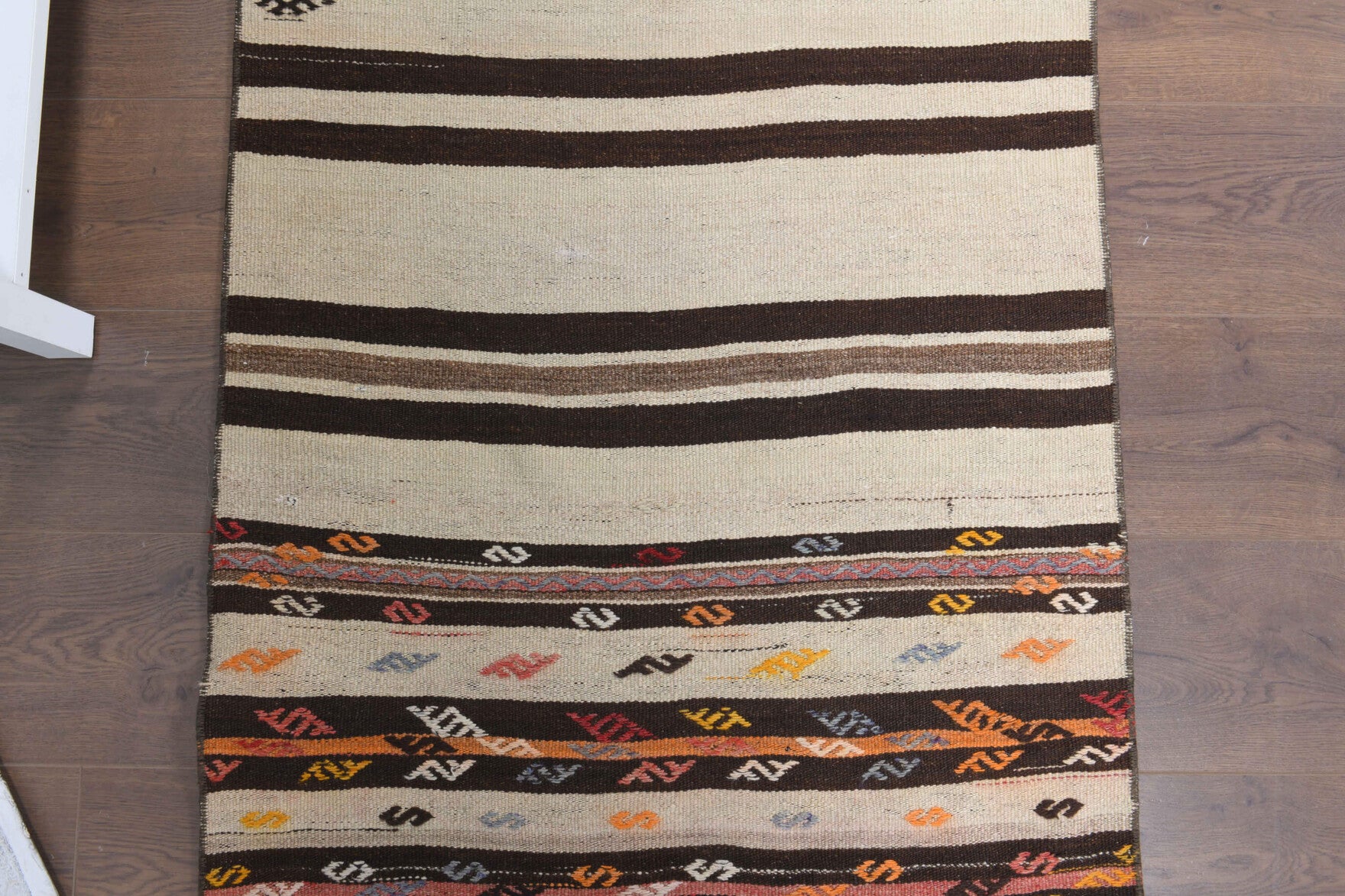 One-of-a-kind 1960s Anatolian vintage kilim runner rug in wool, 2'7" x 6'8"