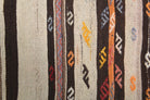 Zenokrateia runner: 1960s handwoven flatweave Anatolian runner with striped motifs