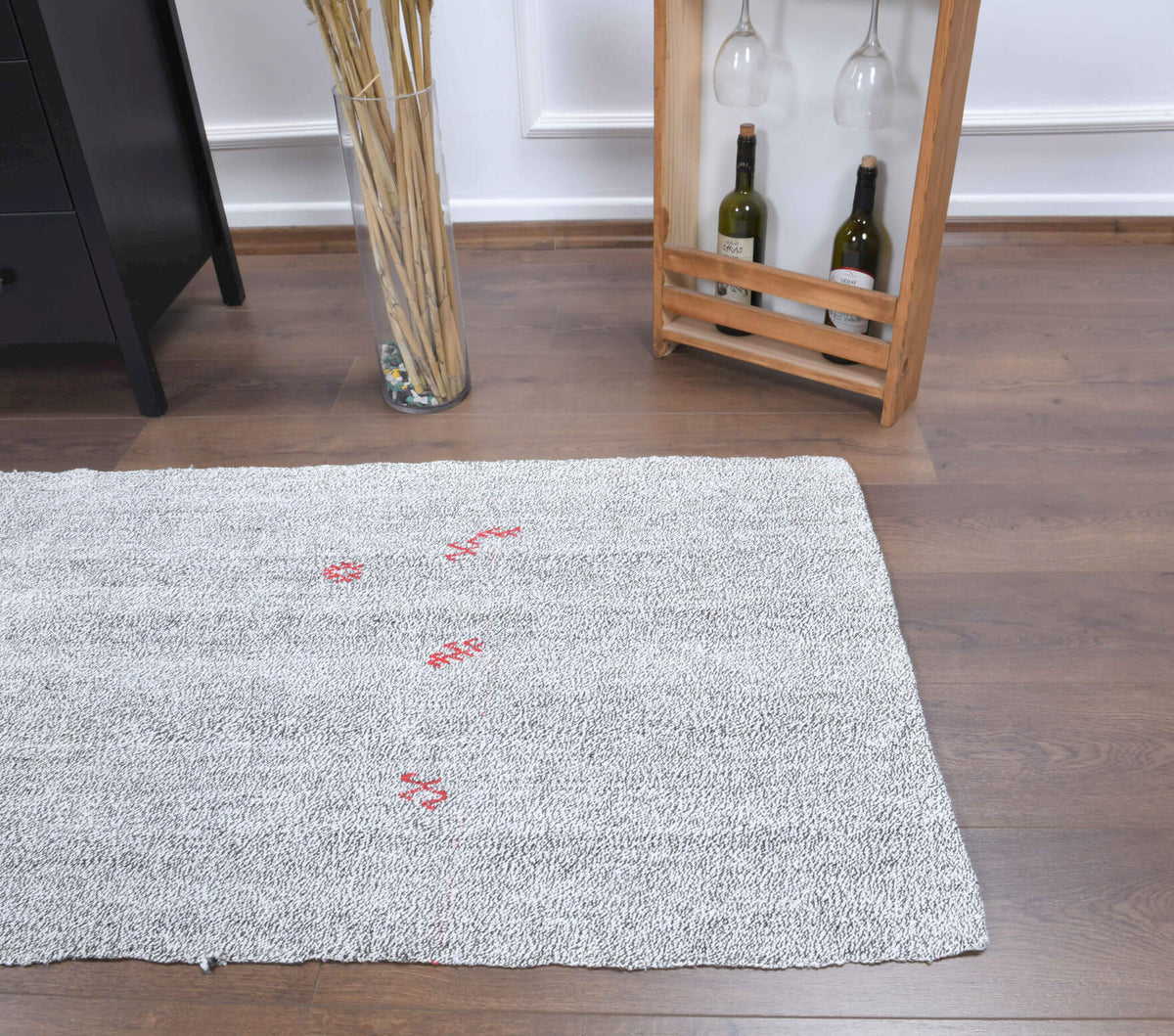Handwoven flatweave wool runner from Anatolia, Turkey – 3x7 Wool Vintage Kilim Runner Rug 2'6" x 7'2"
