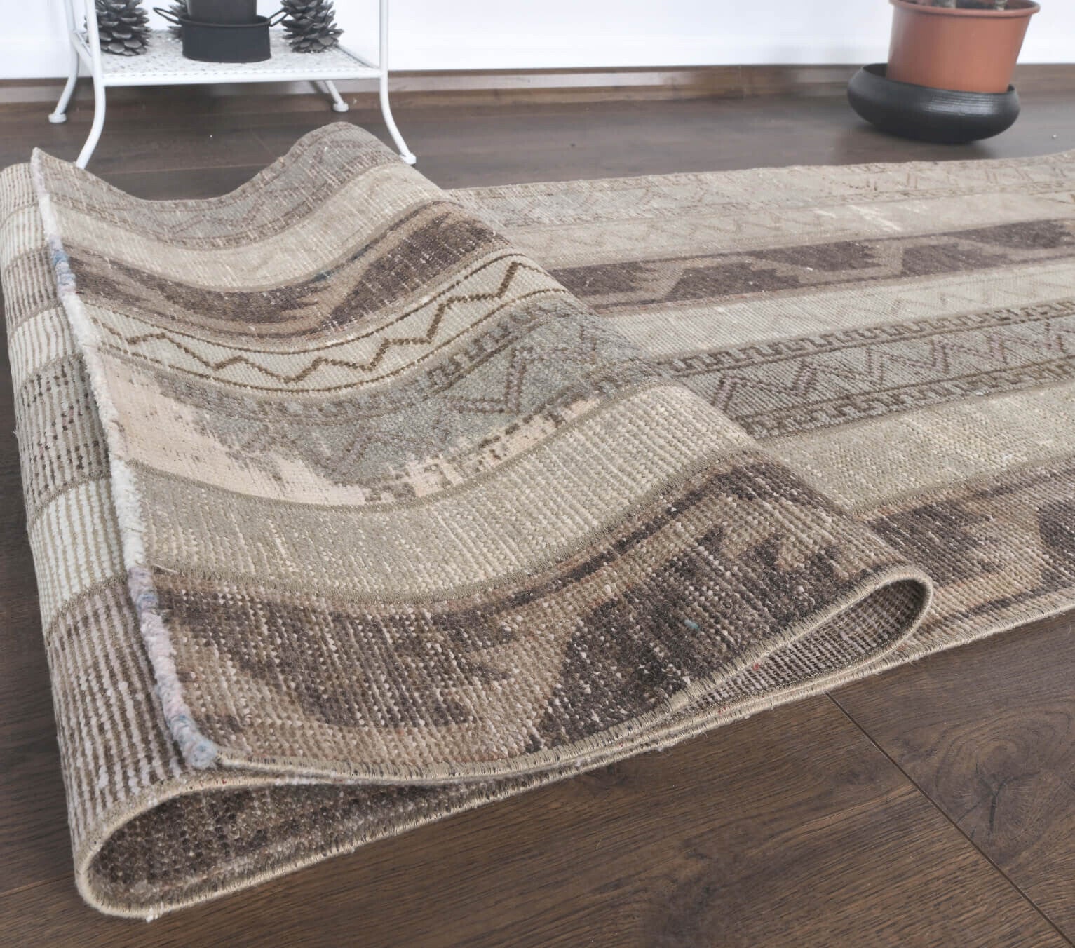 3x8 Vintage Handmade Patchwork Runner Rug