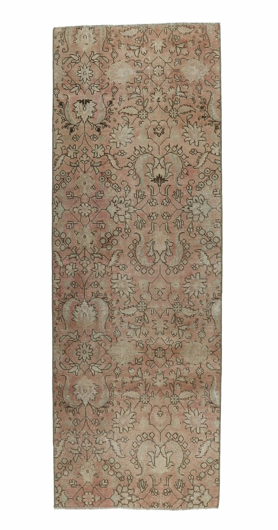 Floral Vintage Oushak Runner Rug