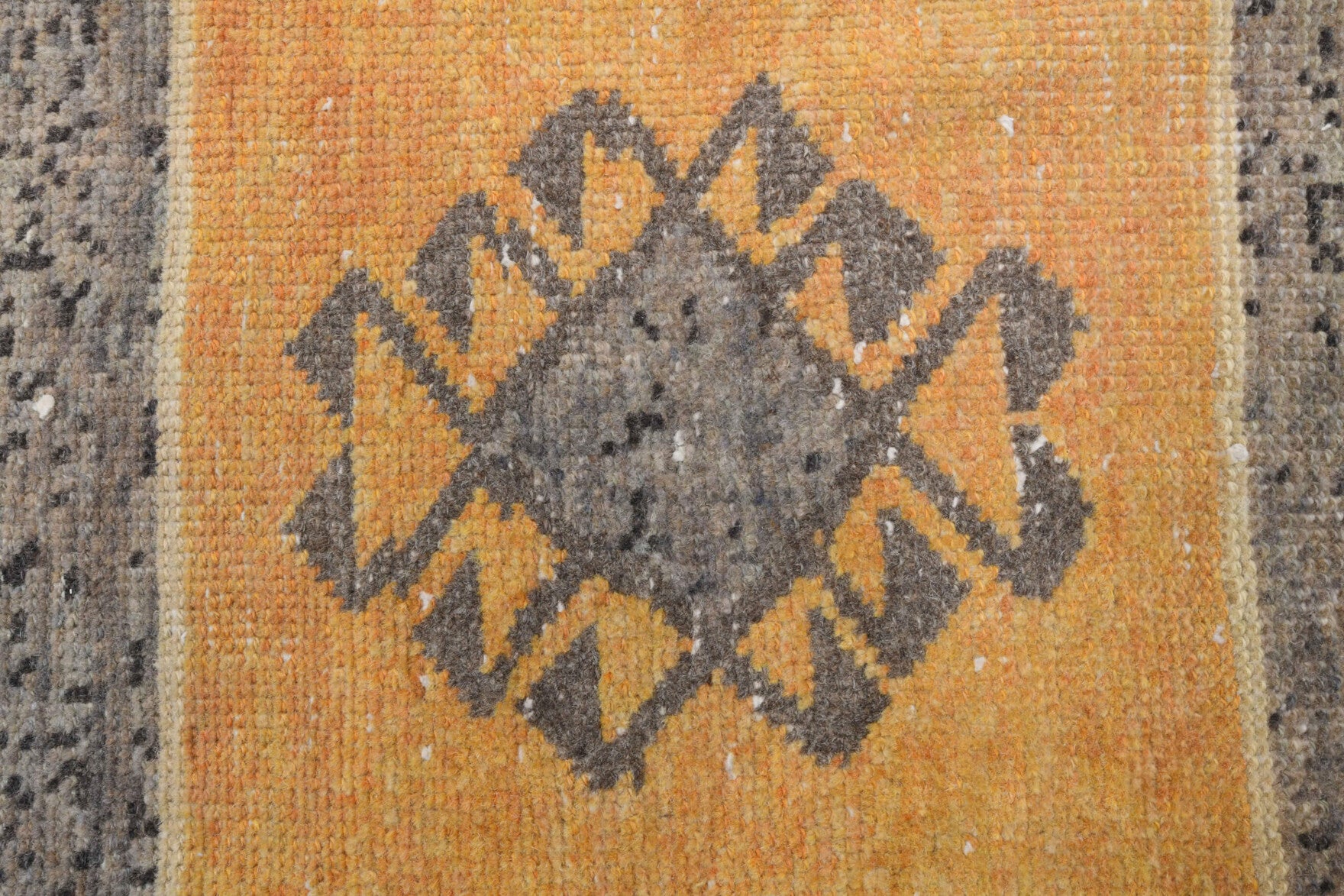 Orange Vintage Oushak Runner Rug