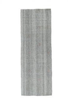 Authentic Anatolian vintage kilim runner rug (1960s) with solid design – one-of-a-kind at Fame Rugs
