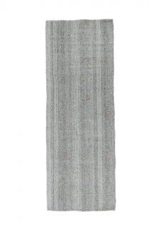 Authentic Anatolian vintage kilim runner rug (1960s) with solid design – one-of-a-kind at Fame Rugs