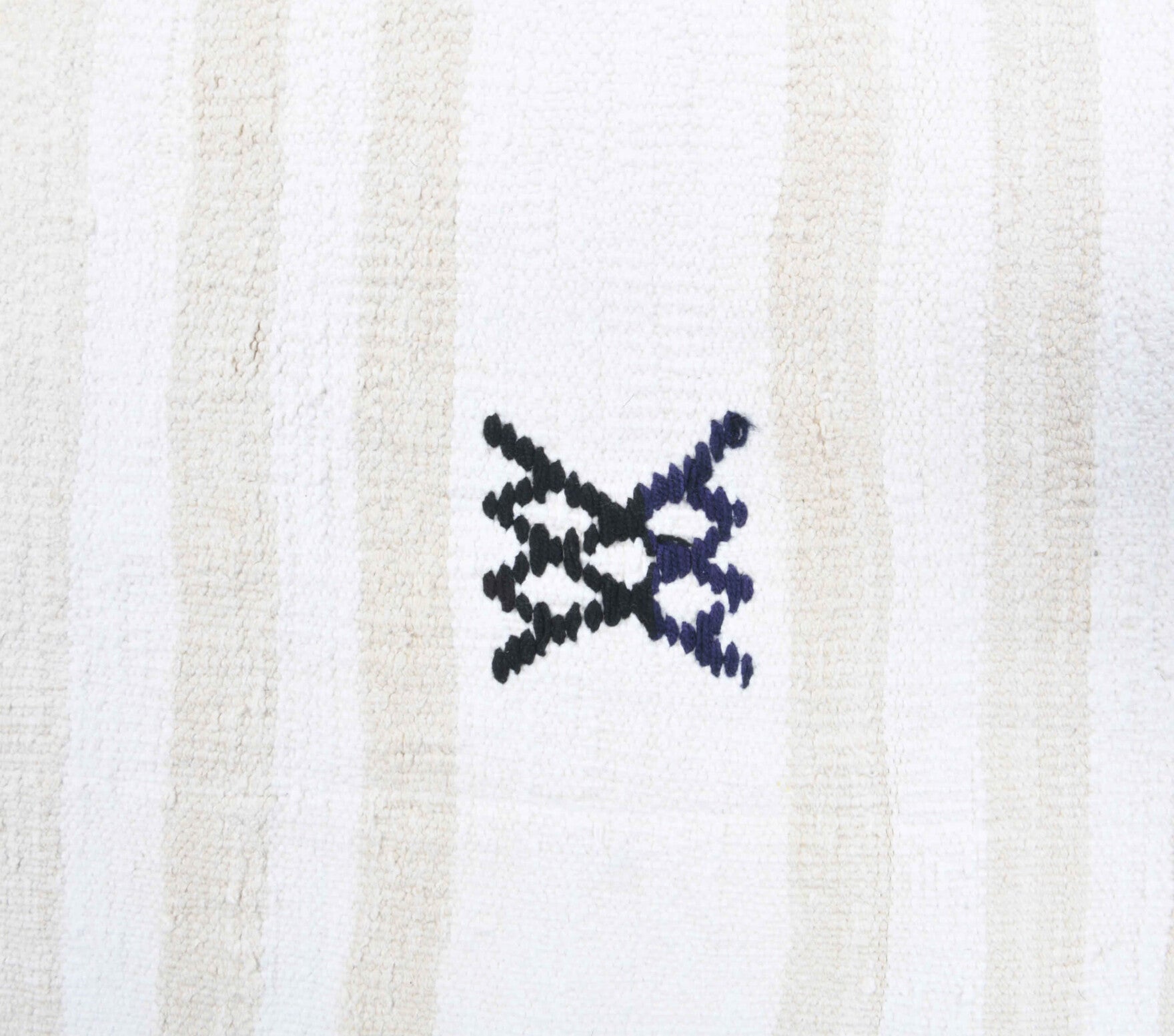 Authentic Anatolian vintage kilim runner rug (1970s) with solid design – one-of-a-kind at Fame Rugs