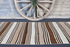 3x8 Flatweave Wool Vintage Runner Rug