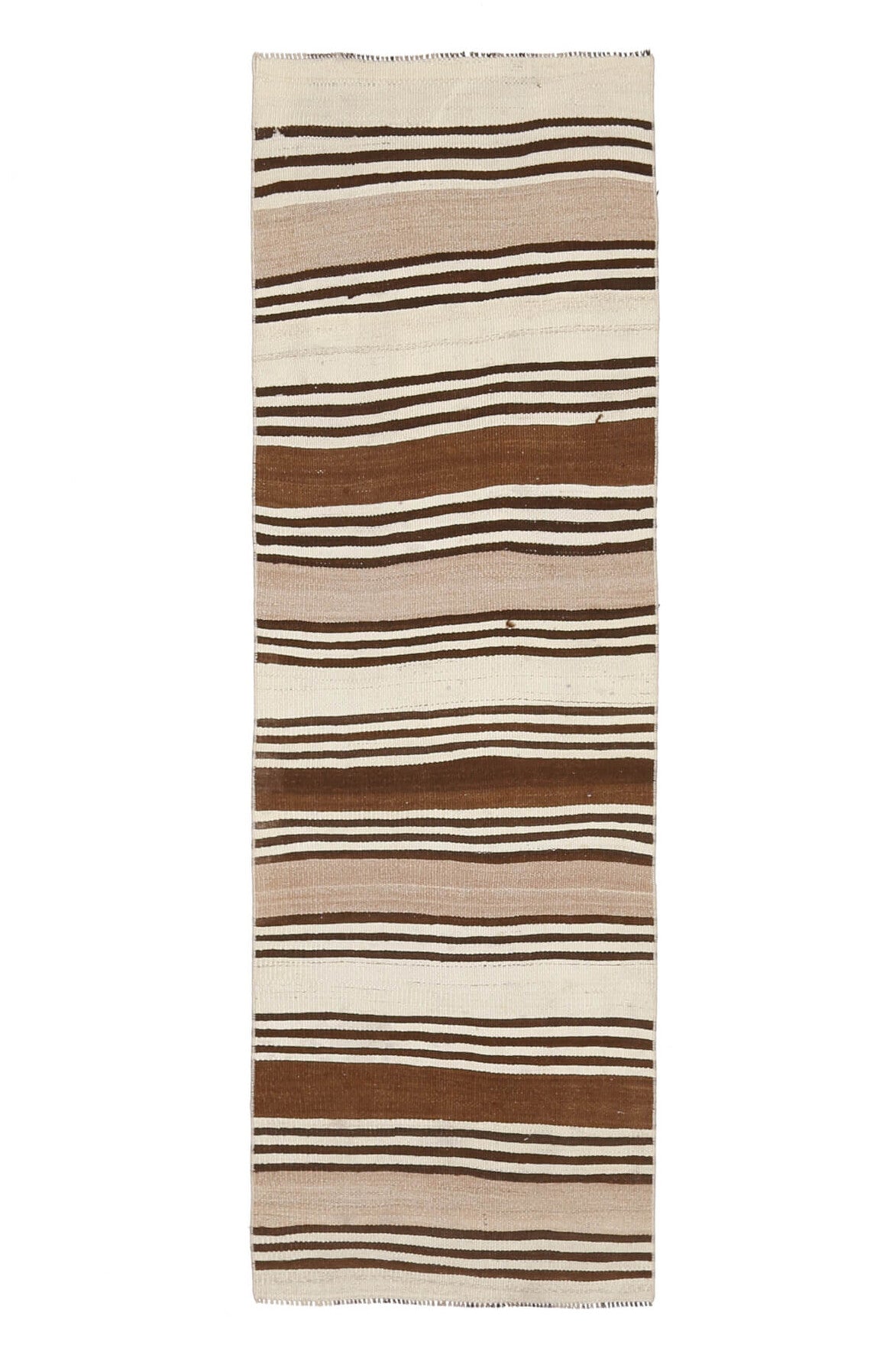 3x8 Flatweave Wool Vintage Runner Rug