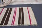 3x8 Wool Vintage Kilim Runner Rug