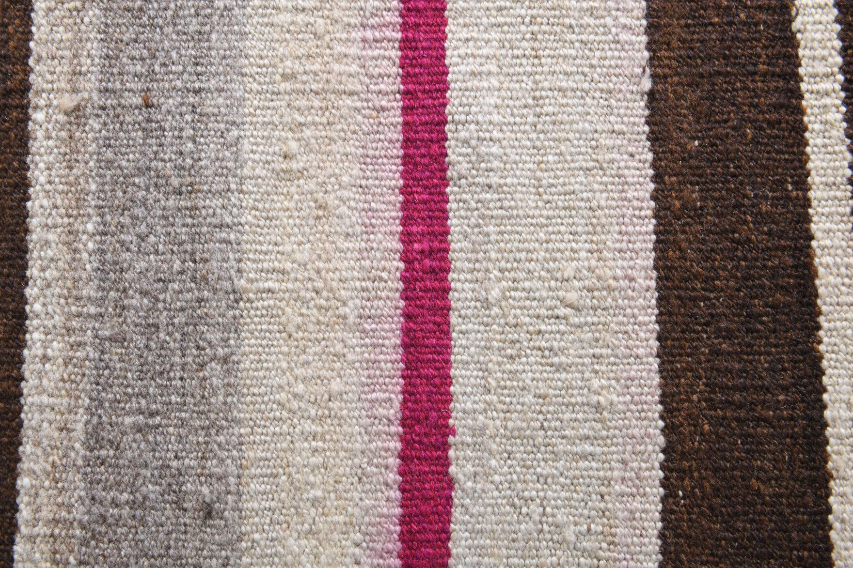 Authentic Anatolian vintage kilim runner rug (1960s) with striped design – one-of-a-kind at Fame Rugs