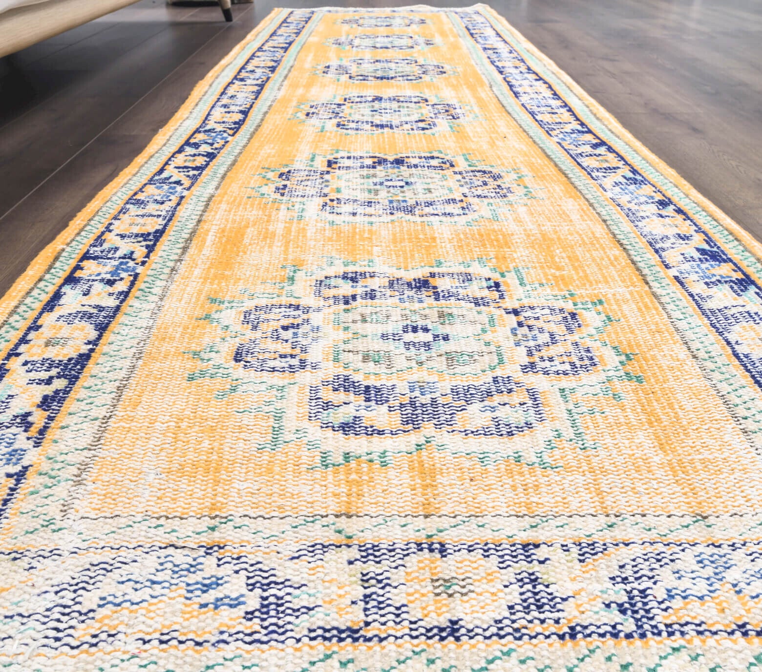 Vintage Oushak Runner Rug - 25438