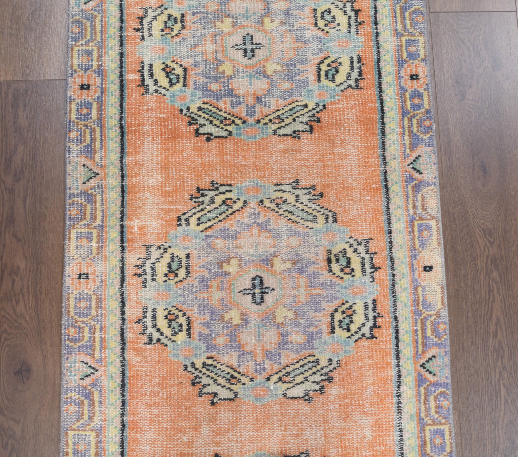 75x260 cm vintage Anatolian runner rug – Eylulnur, low pile, wool